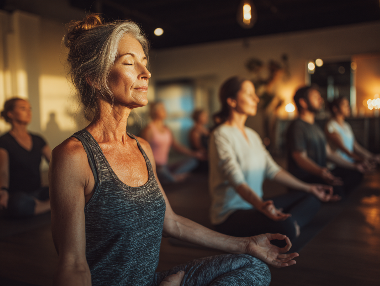 Практика асан в студії